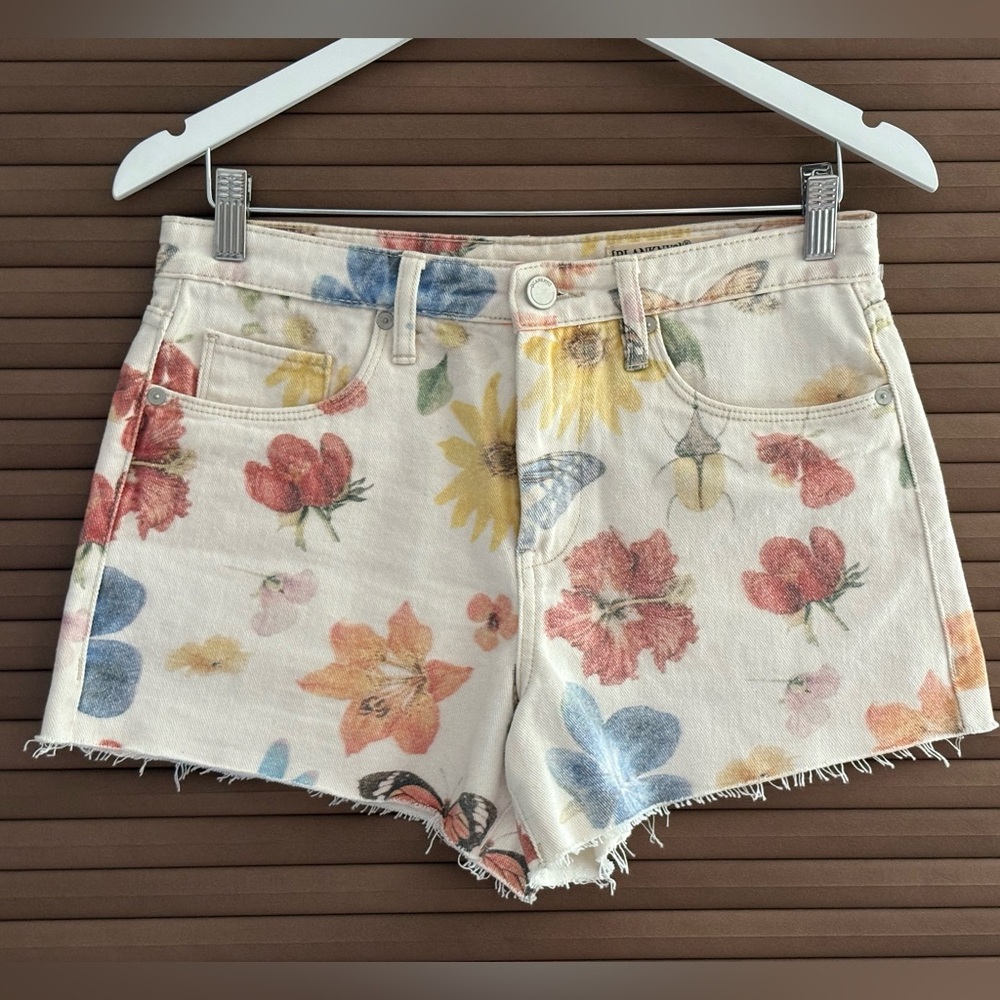 Blank NYC Floral Jean Shorts - Multicolor